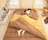 Sac de couchage 2 personnes | LE TOUT COTON 3 SAISONS - Camping Confortable