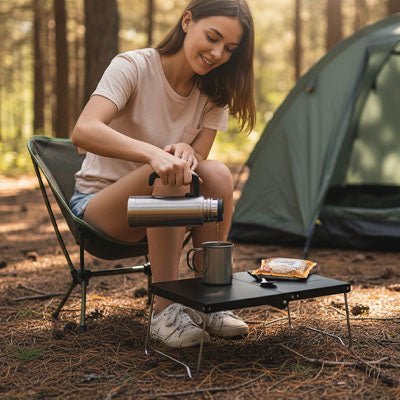 Table de camping | LA SUPER PORTABLE - Camping Confortable