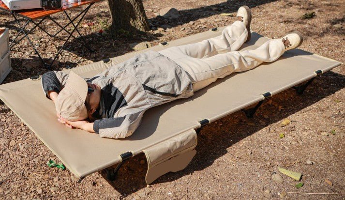 Lit de Camp | LE LARGE 38 CM DE HAUT - Camping Confortable