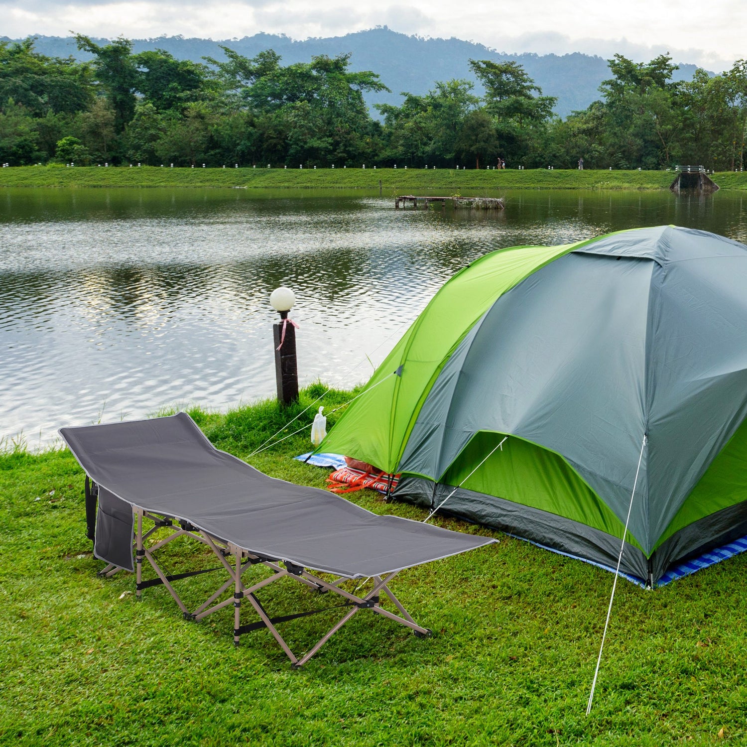 lit de camp pliable cote tente