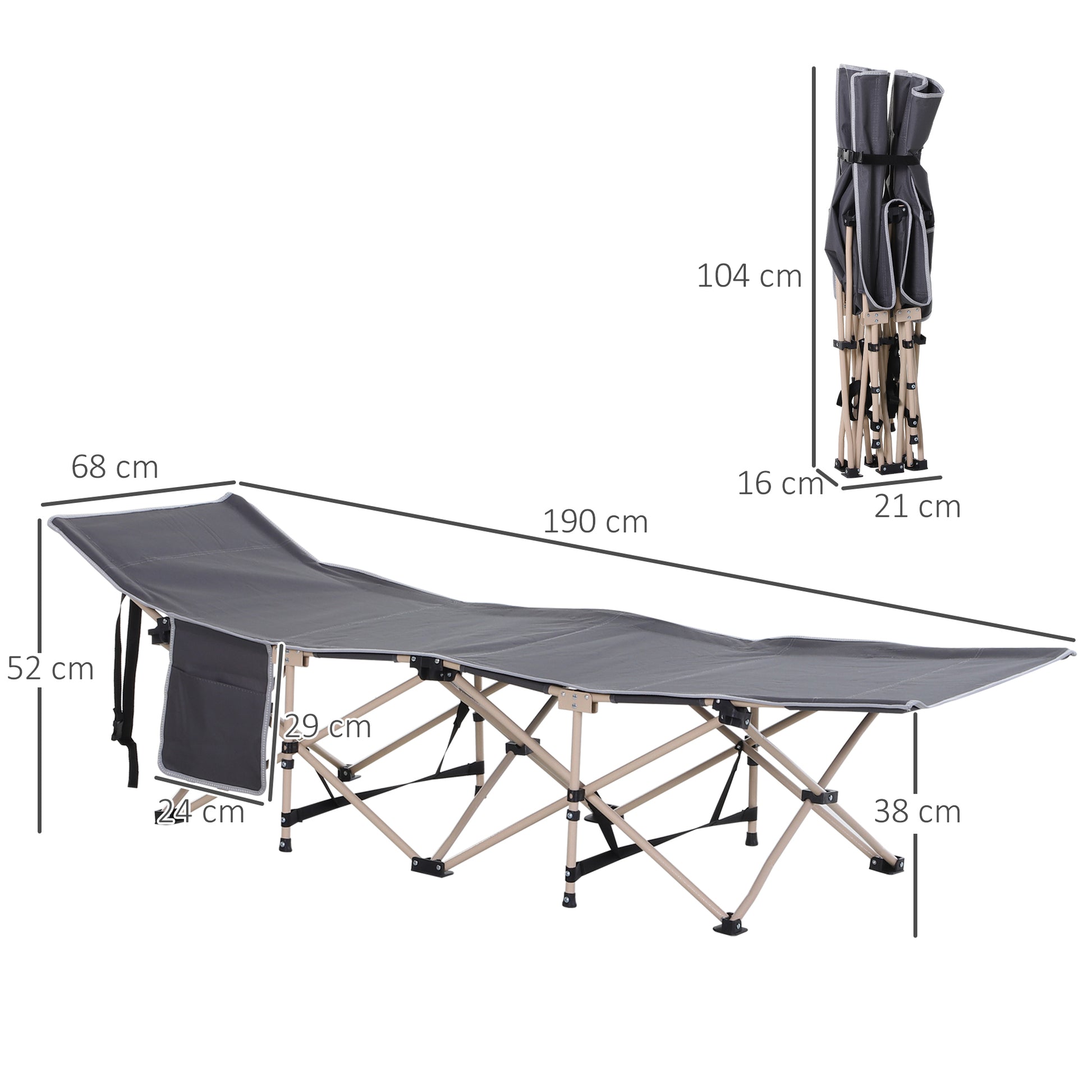 lit de camp pliable dimensions
