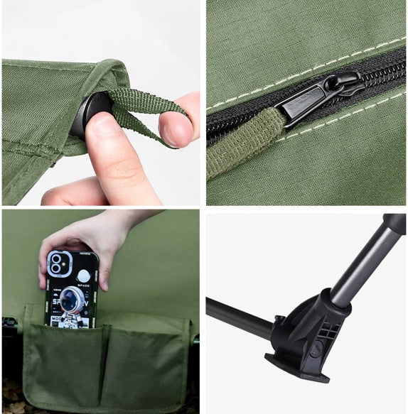 pochette zipper lit de camp