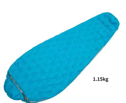poids sac de couchage bleu chaud