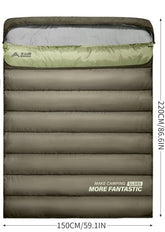 Sac de couchage 2 personnes | LE TOUT COTON 3 SAISONS - Camping Confortable