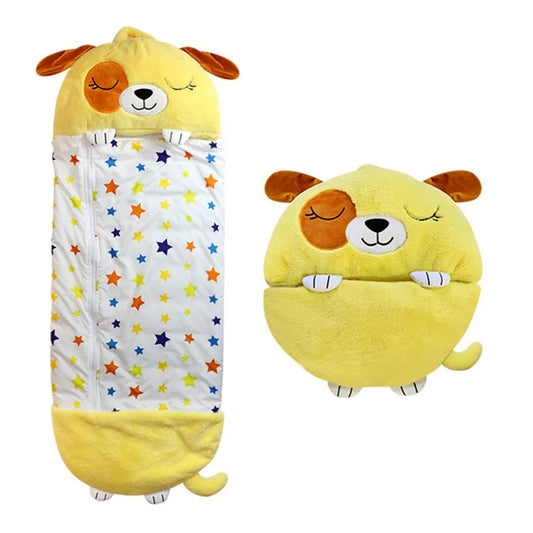 sac de couchage enfant chien jaune
