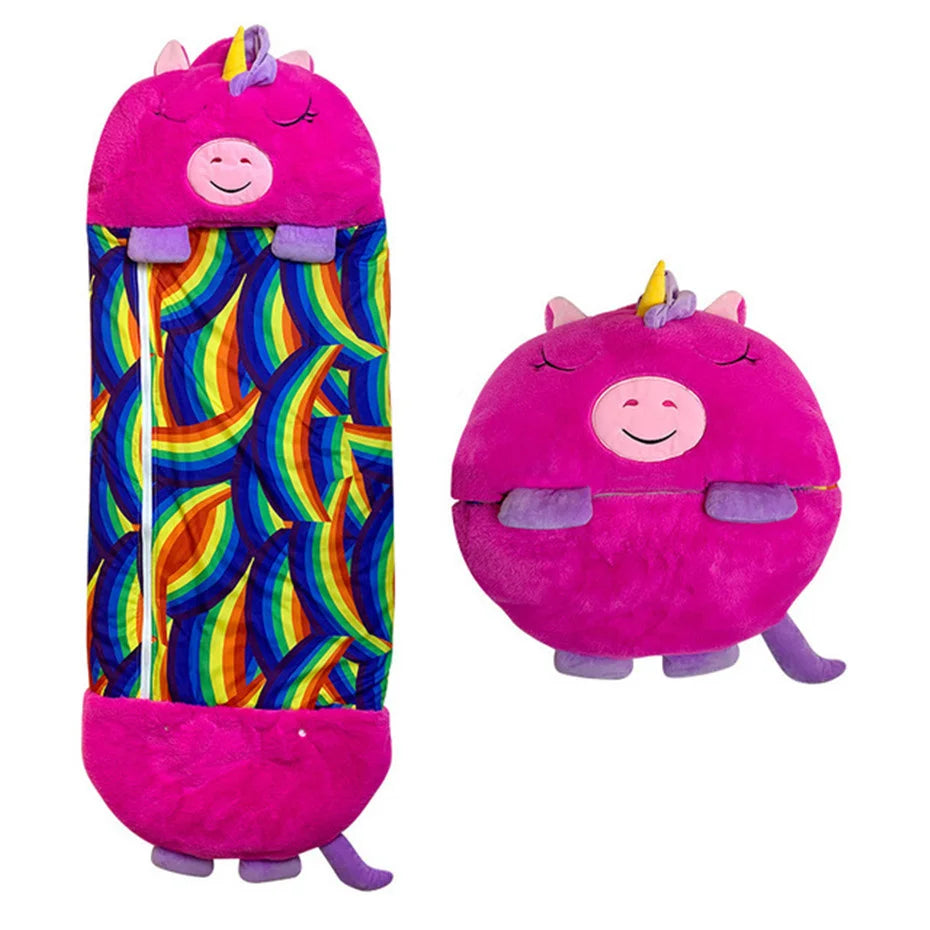 sac de couchage enfant licorne rose