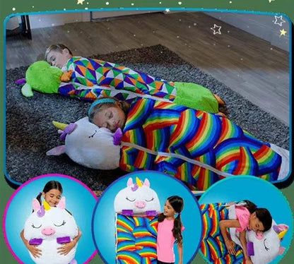 sac de couchage enfant oreiller integre