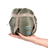 sac de couchage été khaki compressé