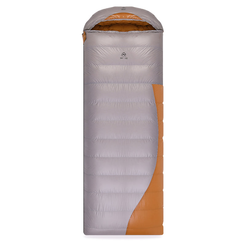 sac-de-couchage-grand-froid-rectangulaire-gris-jaune
