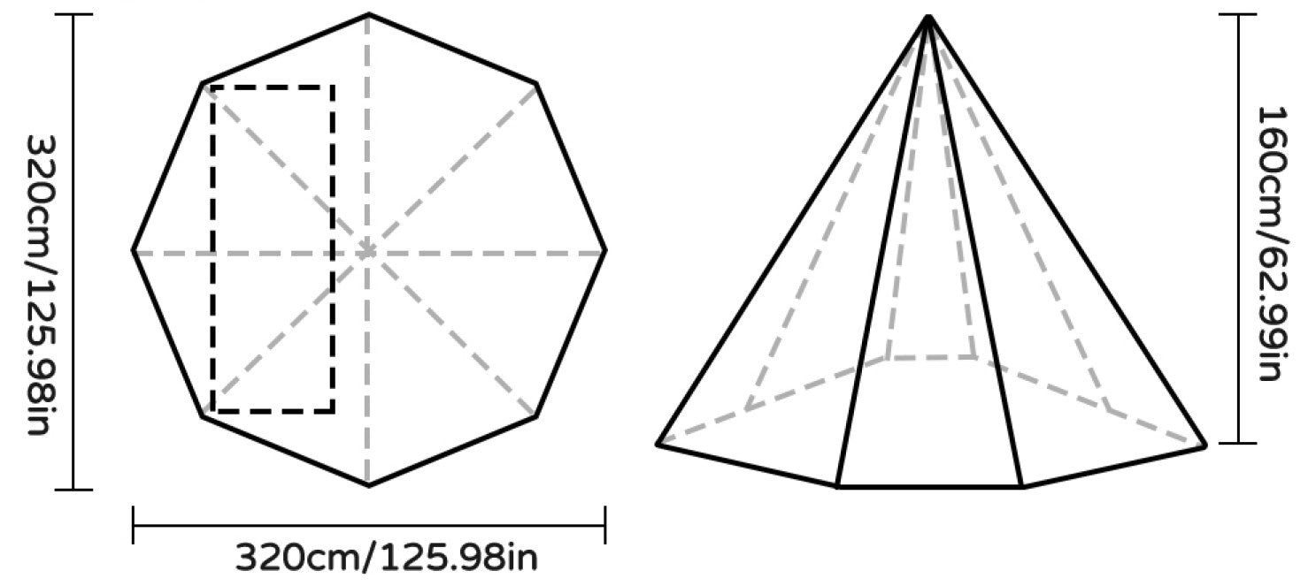 tente-camping-conique-dimensions
