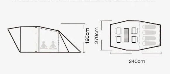 tente gonflable la parfaite dimensions