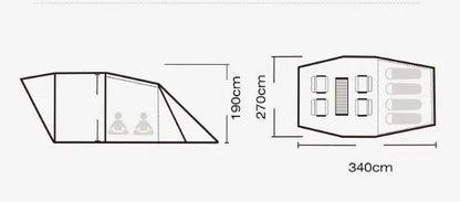 tente gonflable la parfaite dimensions