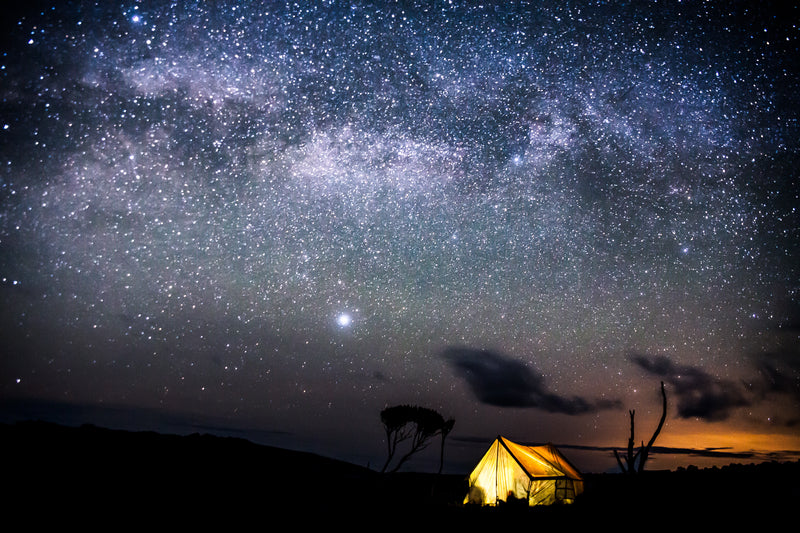 tente sous ciel etoile